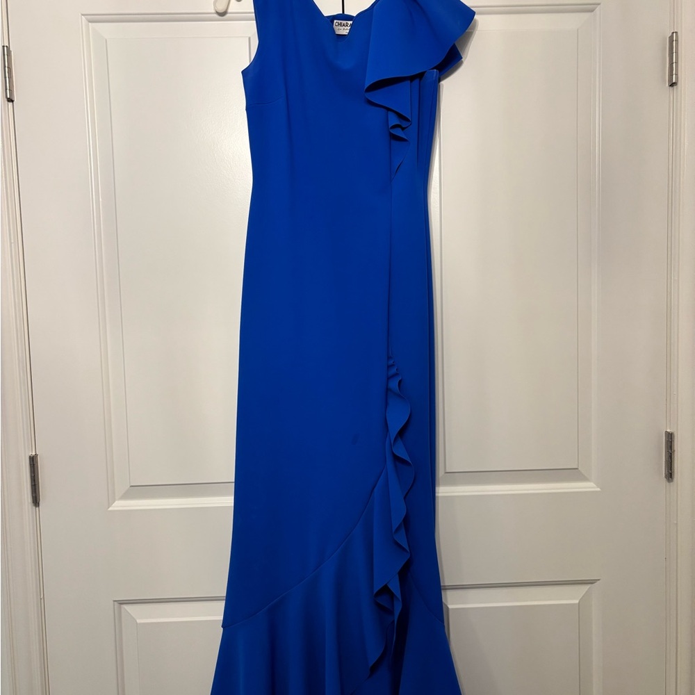 Chiara Boni One Shoulder Royal Blue Dress